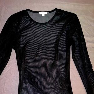 Mesh long sleeve shirt